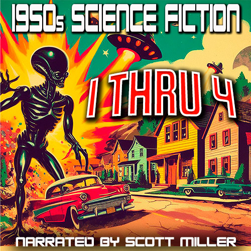 1950s Science Fiction Audiobook Cover