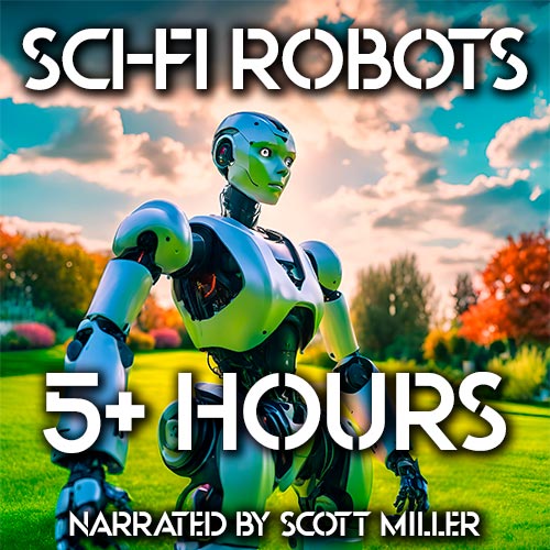 Sci-Fi Robots Vintage Science Fiction Audiobook Cover