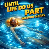 Until Life Do Us Part by Winston Marks illustrated in vintage science fiction style showing a woman floating in a futuristic healing bath inside an advanced medical chamber, symbolizing immortality, emotional restraint, and classic sci-fi themes of love and control